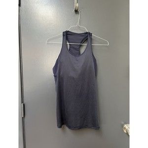 Lululemon Womens Navy Blue Mesh Sprts Bra Racerback Tank Top Size 6